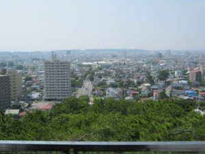 久保田城から見る秋田市